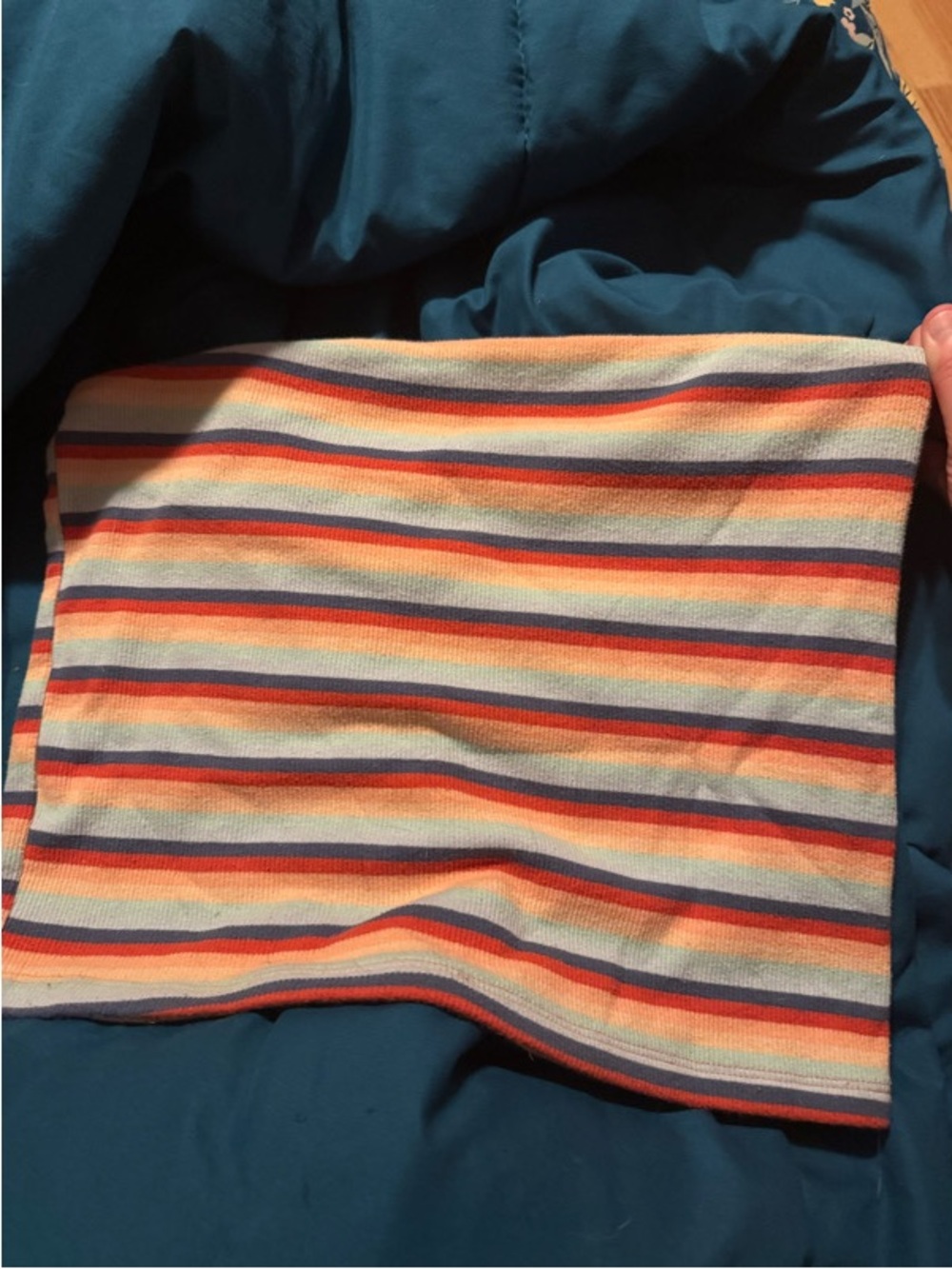 American Eagle Outfitters Striped Tube Skirt in Cream, Orange & Blue
